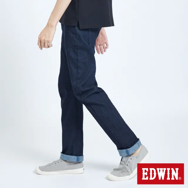 【EDWIN】男裝 雙彈3D直筒牛仔長褲(原藍色)