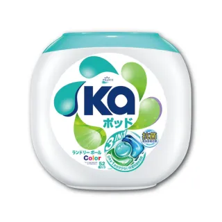 【日本SEIKA王子菁華】3合1超濃縮洗衣凝膠球-綠珠護色(52顆罐裝洗衣膠囊/洗衣球)