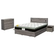 【IHouse】品田 房間5件組 雙人5尺(床頭箱、收納抽屜+掀床底、床墊、床頭櫃、斗櫃)