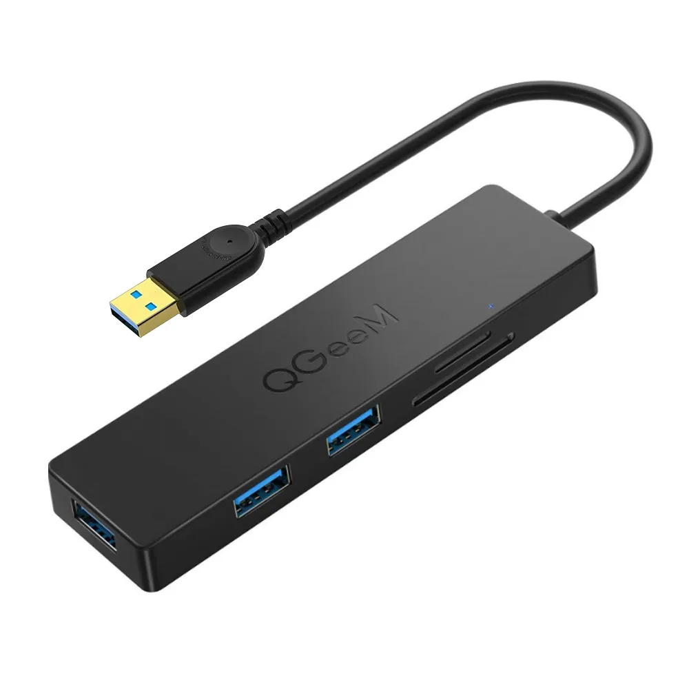 【美國QGeeM】USB3.0轉五合一/USB3.0/SD/TF多功能擴充轉接器