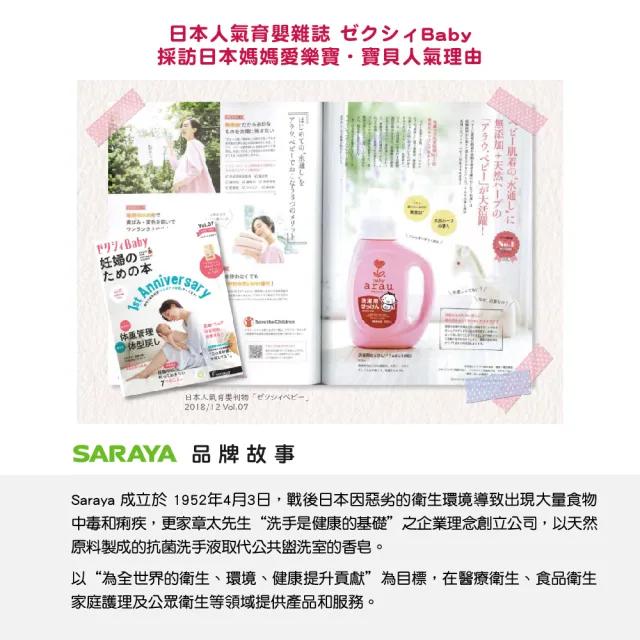 【arau.baby 愛樂寶 寶貝】奶嘴奶瓶清潔泡泡補充包450ml(寶貝無添加/泡泡慕斯/SARAYA)