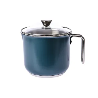 【HOLA】附蓋304不鏽鋼調理湯鍋1250ml-礦石藍