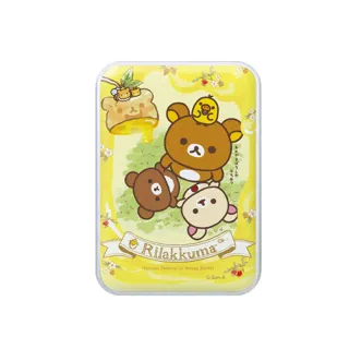 【Rilakkuma 拉拉熊】2020限量款 小格紋13000mAh Type-C雙向快充行動電源 蜂蜜仰望(正版授權 台灣製造)