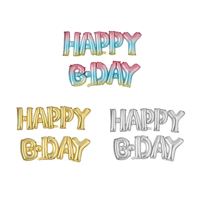 Happy B-DAY生日快樂字母鋁模氣球1組-三色任選(生日氣球 派對 氣球 生日裝飾 拍照道具)