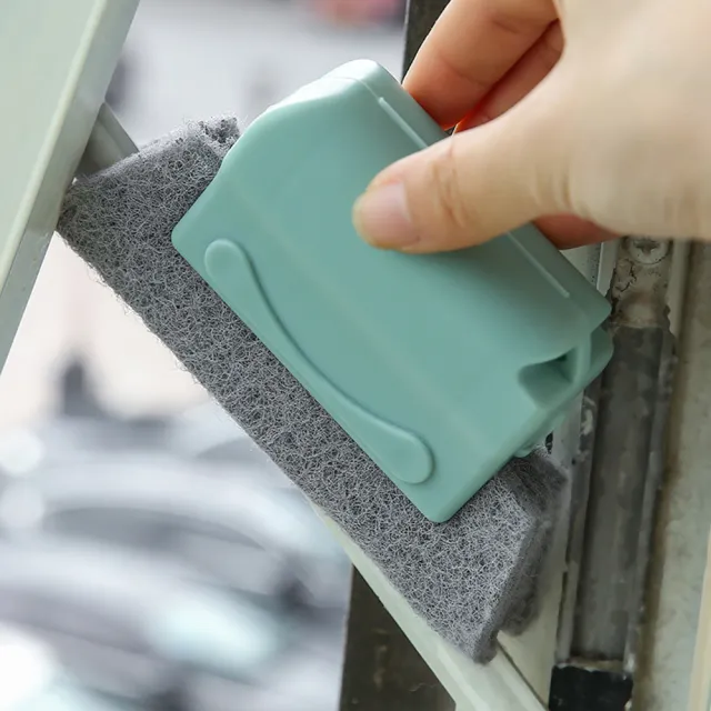 【Dagebeno荷生活】可拆洗窗戶溝槽清潔刷 門窗凹槽窗溝清理 可重覆使用(2入組 顏色隨機)
