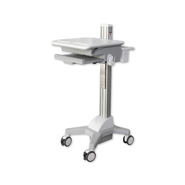 ErgoGrade EGCNN02 移動式筆電支架，專為9.7~17.3吋筆記型電腦設計，支援VESA安裝孔位，最大承重5KG。採用耐用鋼/鋁合金/塑膠材質，臺灣原廠生產，提供3年保固。產品尺寸1420 x 715 x 260 mm，白色系設計，適合辦公室或施工安裝使用，移動靈活，提升工作效率與人體工學舒適度。