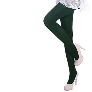 【Eloidy 艾若娣】200D彩色彈性褲襪-墨綠-2雙(厚地保暖)