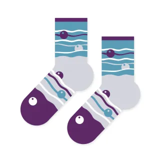【蒂巴蕾】守護Collection棉襪-水 晶紫蘭(台灣製/設計款襪子/穿搭)