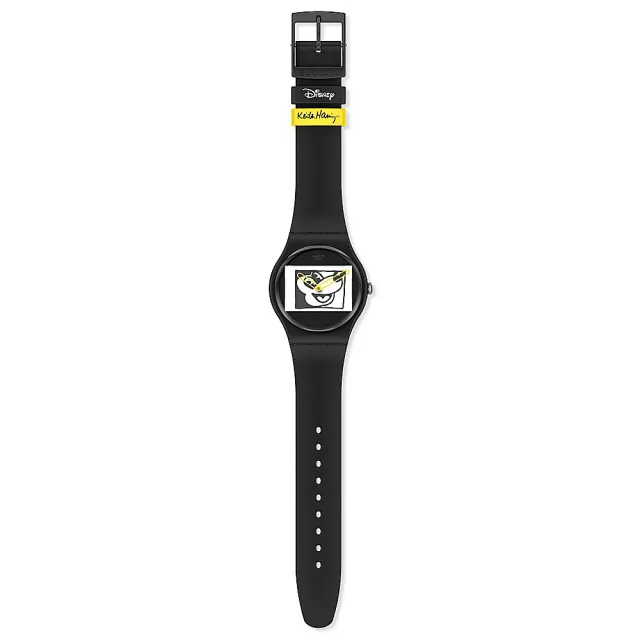 【SWATCH】New Gent 原創系列手錶 MICKEY BLANC SUR NOIR 瑞士錶 錶(41mm)