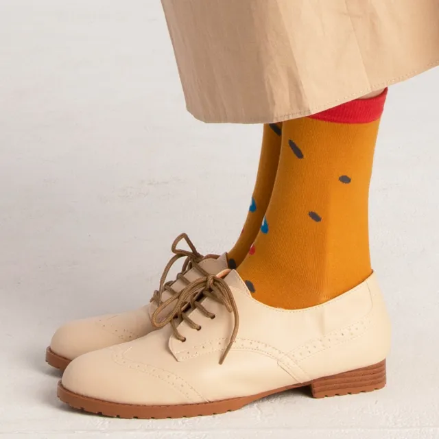 【蒂巴蕾】守護Collection棉襪-動物 肉桂(台灣製/設計款襪子/穿搭)