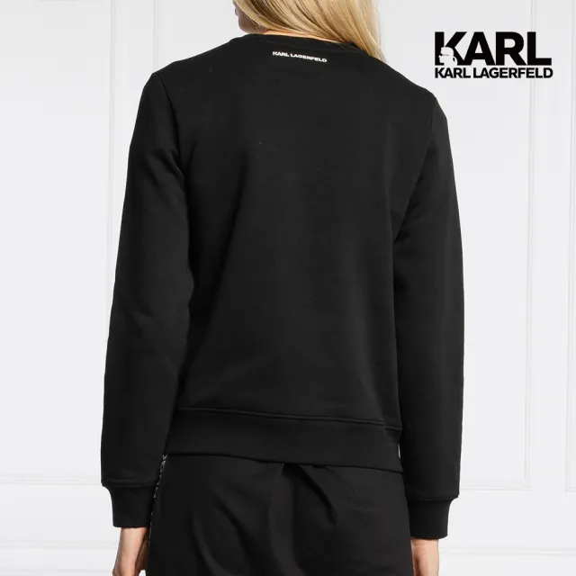 【KARL LAGERFELD 卡爾】迷你Choupette 運動衫-黑(原廠公司貨)