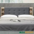 【綠活居】奧斯陸    現代5尺亞麻布雙人床頭箱(不含床底＋不含床墊)