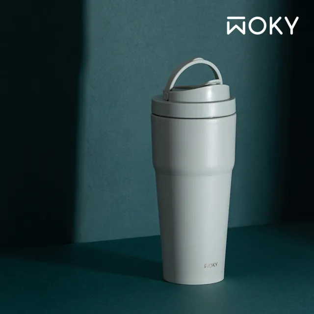 【WOKY 沃廚】手提激凍輕芯鈦瓷易潔層保溫杯750ml(s1/保溫瓶)