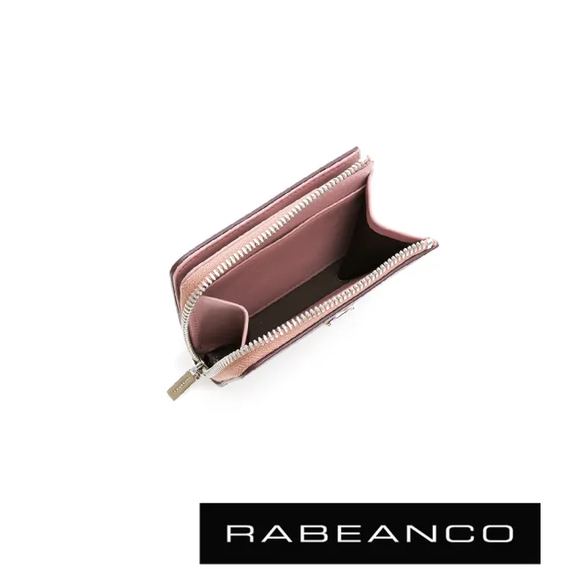 【RABEANCO】歐系經典單拉鍊短夾(薰衣草紫)