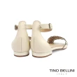 【TINO BELLINI 貝里尼】巴西進口雅致鏤空雕花平底涼鞋FJT0001(白)