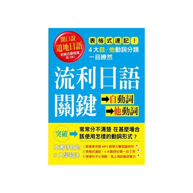 流利日語關鍵：自動詞與他動詞 | 拾書所