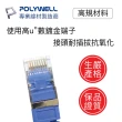 【POLYWELL】CAT6A 高速乙太網路線 S/FTP 10Gbps 10M(適合2.5G/5G/10G網卡 網路交換器 NAS伺服器)