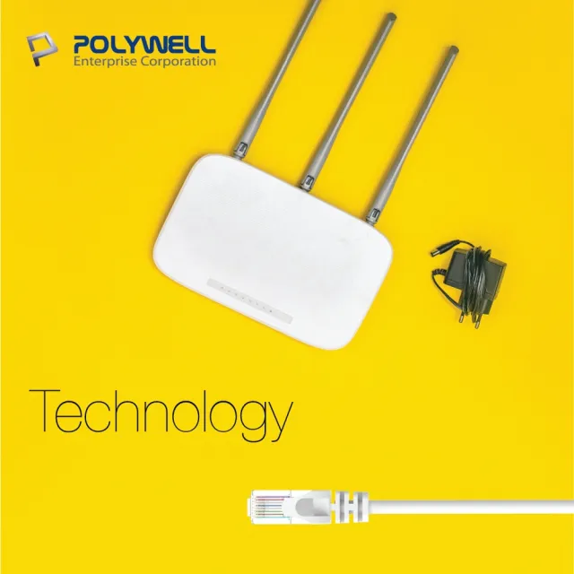 【POLYWELL】CAT6 乙太網路線 UTP 1Gbps/1000Mbps 1M(適合ADSL/MOD/Giga網路交換器/無線路由器)