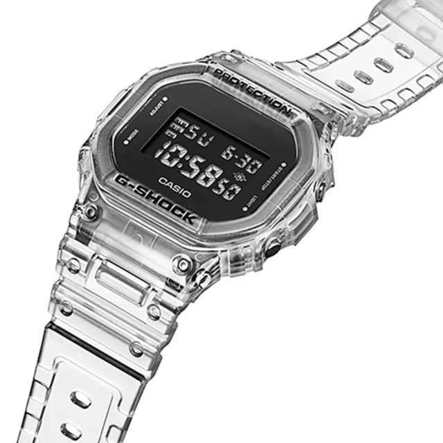 CASIO 卡西歐】G-SHOCK 半透明系列電子手錶(DW-5600SKE-7) - momo購物