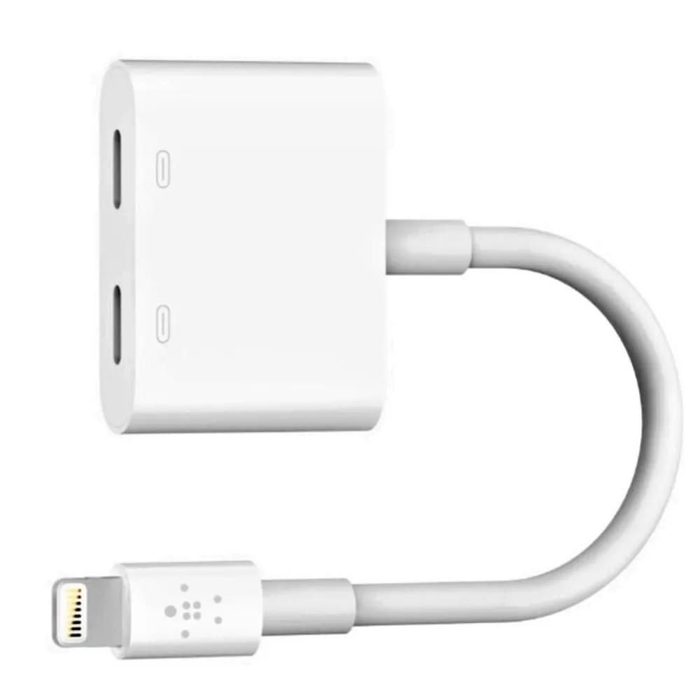 【BELKIN】音頻轉接線  iPhone Lightning Audio + Charge RockStar 分插器(音頻轉接線)