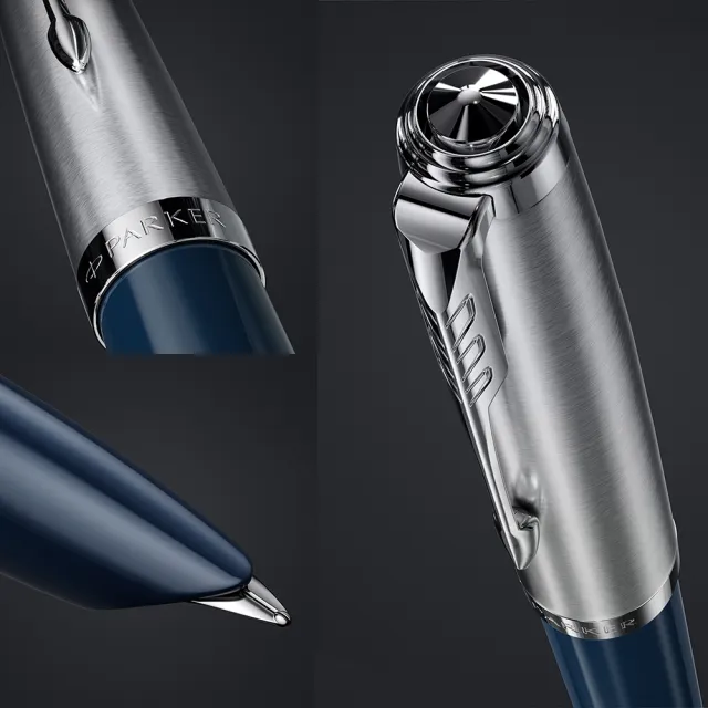 【PARKER】派克 51復刻版 銀蓋藍桿 鋼筆(買就送派克鋼筆墨水)