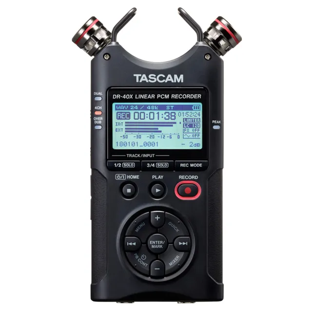 【TASCAM】TAS DR-40X 攜帶型數位錄音機(正成公司貨)