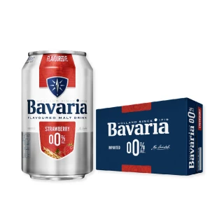 【Bavaria 巴伐亞】草莓風味甜心蘇打330mlx24/箱(無酒精啤酒 無酒精 零酒精)