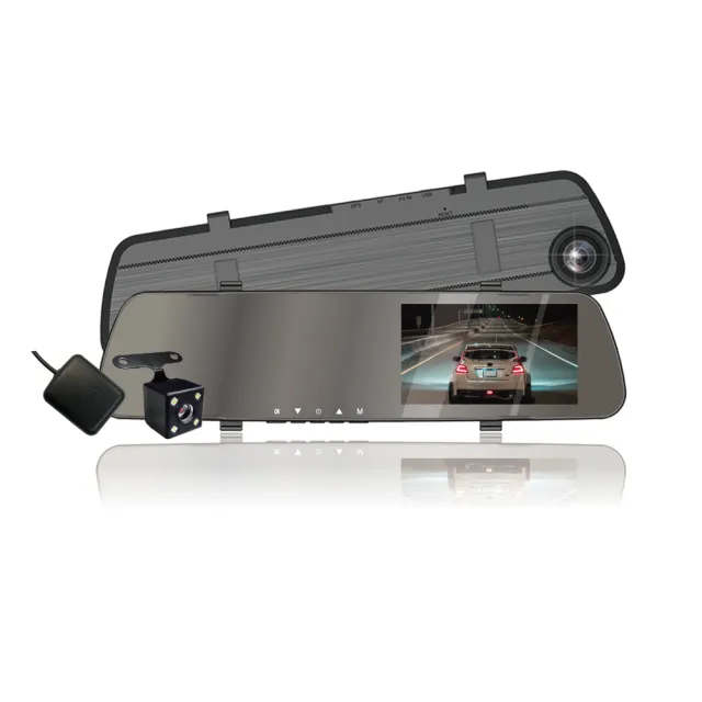 【AWESOME奧森】TX1000 GPS測速倒車顯影式雙鏡頭1080P行車紀錄器(贈32GB記憶卡)