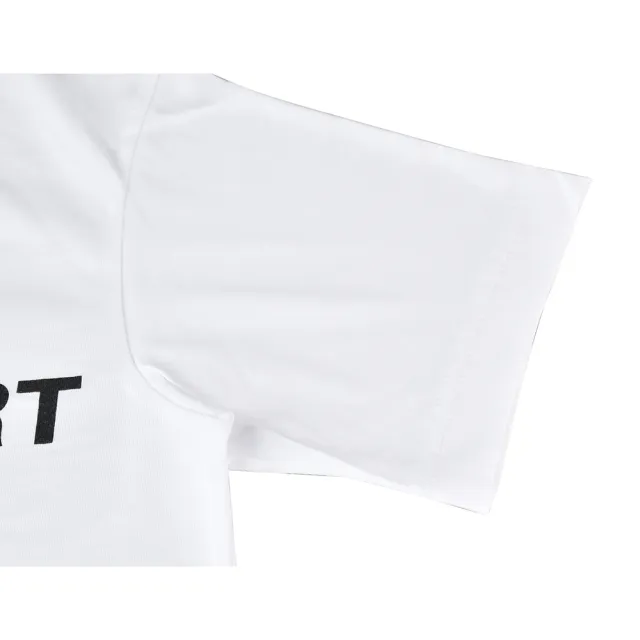 【川久保玲】COMME DES GARCONS黑字印花LOGO造型純棉短袖T恤(XS/S/M/L/XL/白)