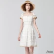 【iROO】白色流蘇蕾絲洋裝