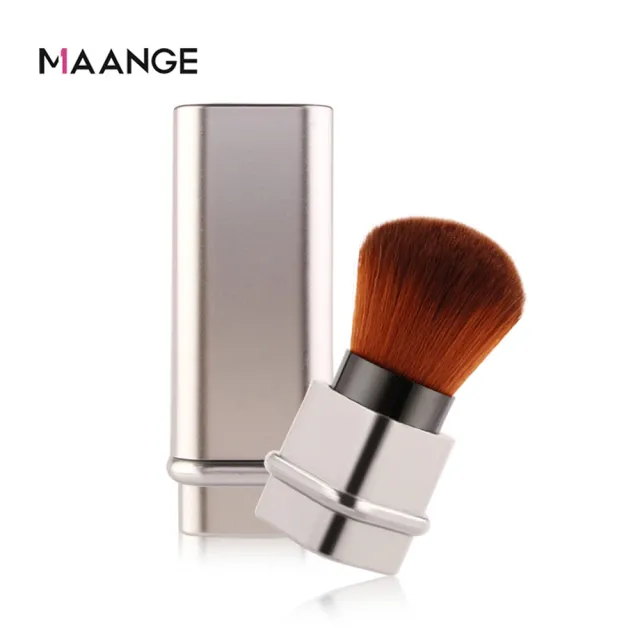 【MAANGE】便攜方形伸縮腮紅刷 攜帶用腮紅刷 美妝工具(柔軟纖維刷毛)