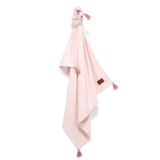 【La Millou】Tender 100%純棉針織毯-民族風93x100cm(草莓粉-嬰兒毯)