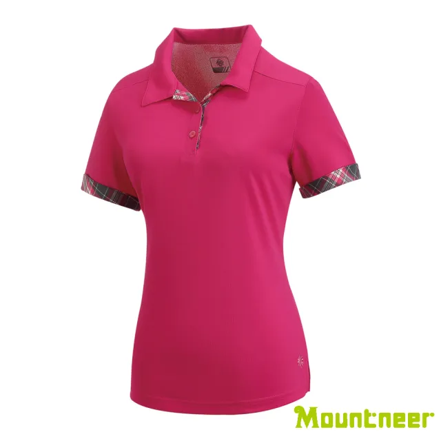 【Mountneer 山林】女 透氣排汗上衣-深桃紅 31P70-34(POLO衫/排汗衫/短袖上衣/休閒上衣)