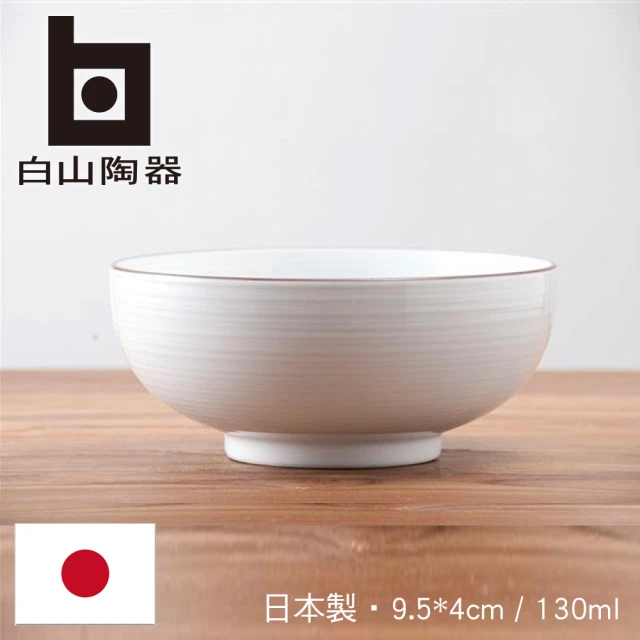 【白山陶器】白磁千段/小湯碗