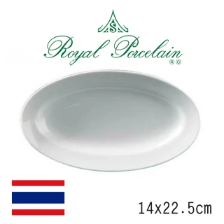 【Royal Porcelain泰國皇家專業瓷器】SILK橢圓盤(泰國皇室御用白瓷品牌)