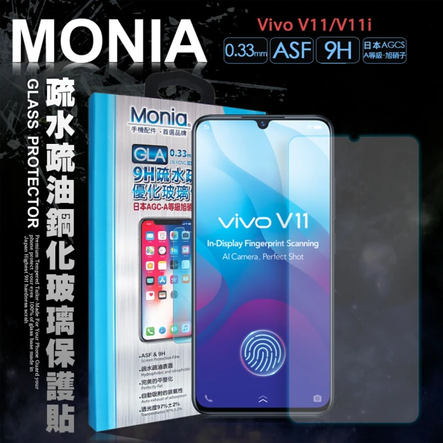 MONIA Vivo V11/V11i 日本頂級疏水疏油9H鋼化玻璃膜(非滿版)