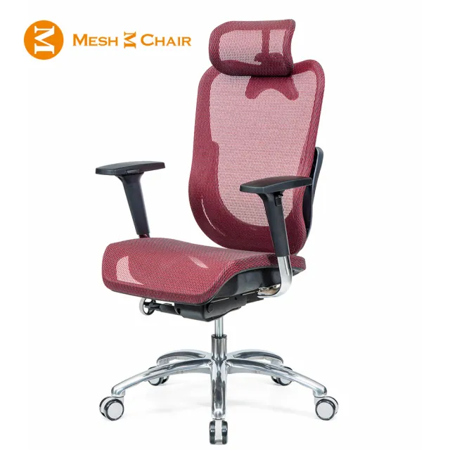 【Mesh 3 Chair】華爾滋人體工學網椅-尊爵版-紅色(人體工學椅、網椅、電腦椅、主管椅)