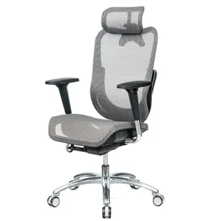 【Mesh 3 Chair】華爾滋人體工學網椅-尊爵版-銀灰(人體工學椅、網椅、電腦椅、主管椅)