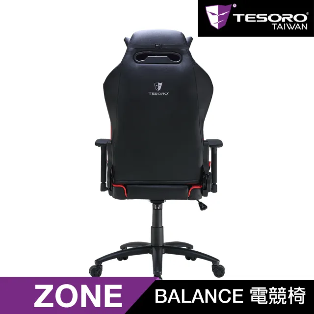 【TESORO 鐵修羅】Zone Balance 電競椅(紅色)