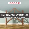 【Zhuyin】1.4米超耐重免安裝鋼管衣物收納架(3分鐘安裝/耐重鋼管骨架/抗撕扯尼龍布)