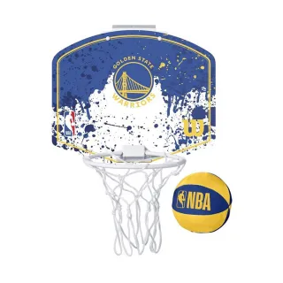 【WILSON】NBA 迷你籃板 勇士隊-含小球-幼兒 兒童籃球 訓練 藍白黃(WTBA1302GOL)