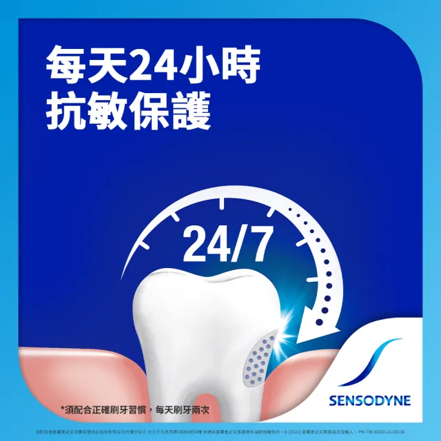 【SENSODYNE 舒酸定】日常防護 長效抗敏牙膏160gX3(牙齦護理)