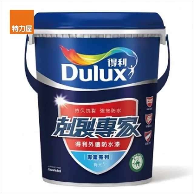 【得利】剋裂專家外牆防水漆 水藍 1G