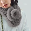 【Aube 日本】絨毛球球保暖圍巾 圍脖(搭配大衣更顯氣質)