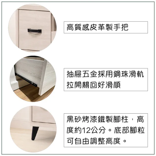 【唯熙傢俱】布萊登橡木白4尺辦公桌(書房 書桌 辦公桌 電腦桌 抽屜書桌)