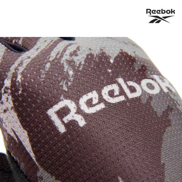 【REEBOK】速乾透氣健身手套(迷彩灰 S-L)