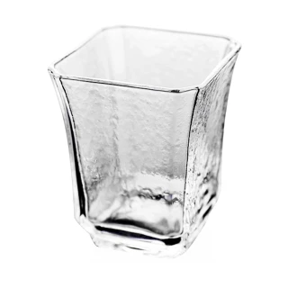 【豐曜】玻璃四方雪紋品杯 6入(玻璃茶具)