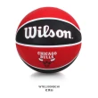 【WILSON】NBA隊徽系列 公牛隊橡膠籃球#7-訓練 室外 7號球 紅黑白(WTB1300XBCHI)