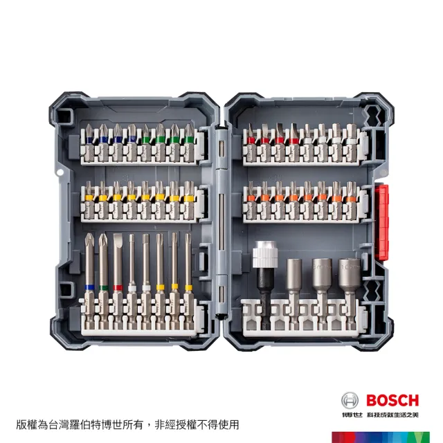 【BOSCH 博世】皮克力 44件起子頭套裝組