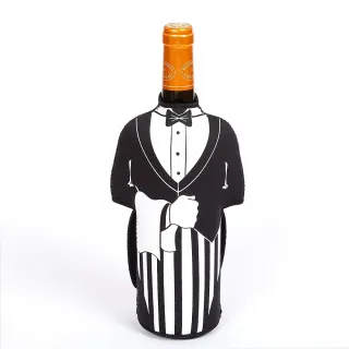 創意家Creative Home 台灣製造潛水布 男管家 Butler 紅酒袋 香檳袋 酒瓶袋 紅酒套 香檳套 酒瓶套